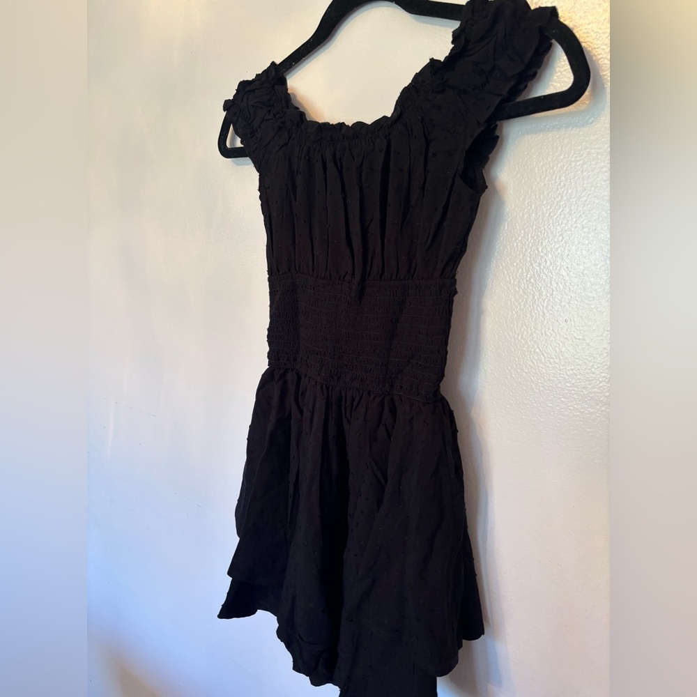 NWT Urban Outfitters Rosie Smocked Tiered Ruffle Romper - Picture 6 of 8